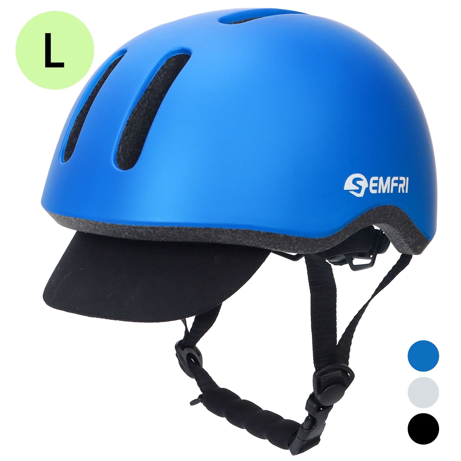 Semfri Unisex Adult Bike Helmet Cycling Skateboard Road Helmet for Multi-Sport City Road Commuter Cycling Biking Skating Large Size Blue