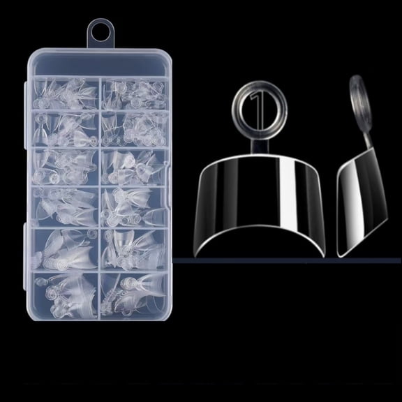 Semi Adhesive False Short Nails Extension Set For Active Women And Sensitive Nails Beds 120/240pcs Box