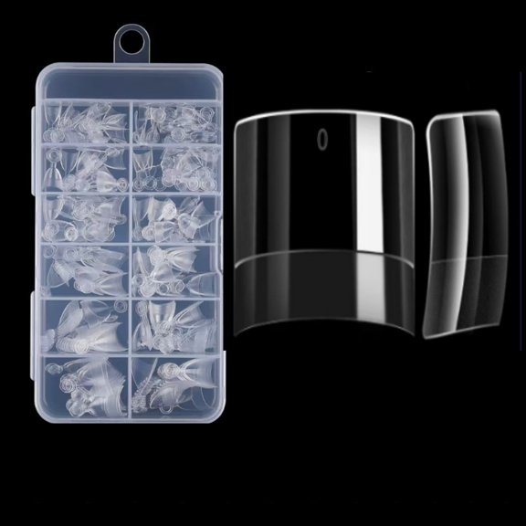 Semi Adhesive False Short Nails Extension Set For Active Women And Sensitive Nails Beds 120/240pcs Box