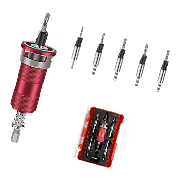 Semi Automatic Countersink Drill Bit Set Woodworking Counterbore Hole Drill Bits Countersink Bit Depth Adjustable