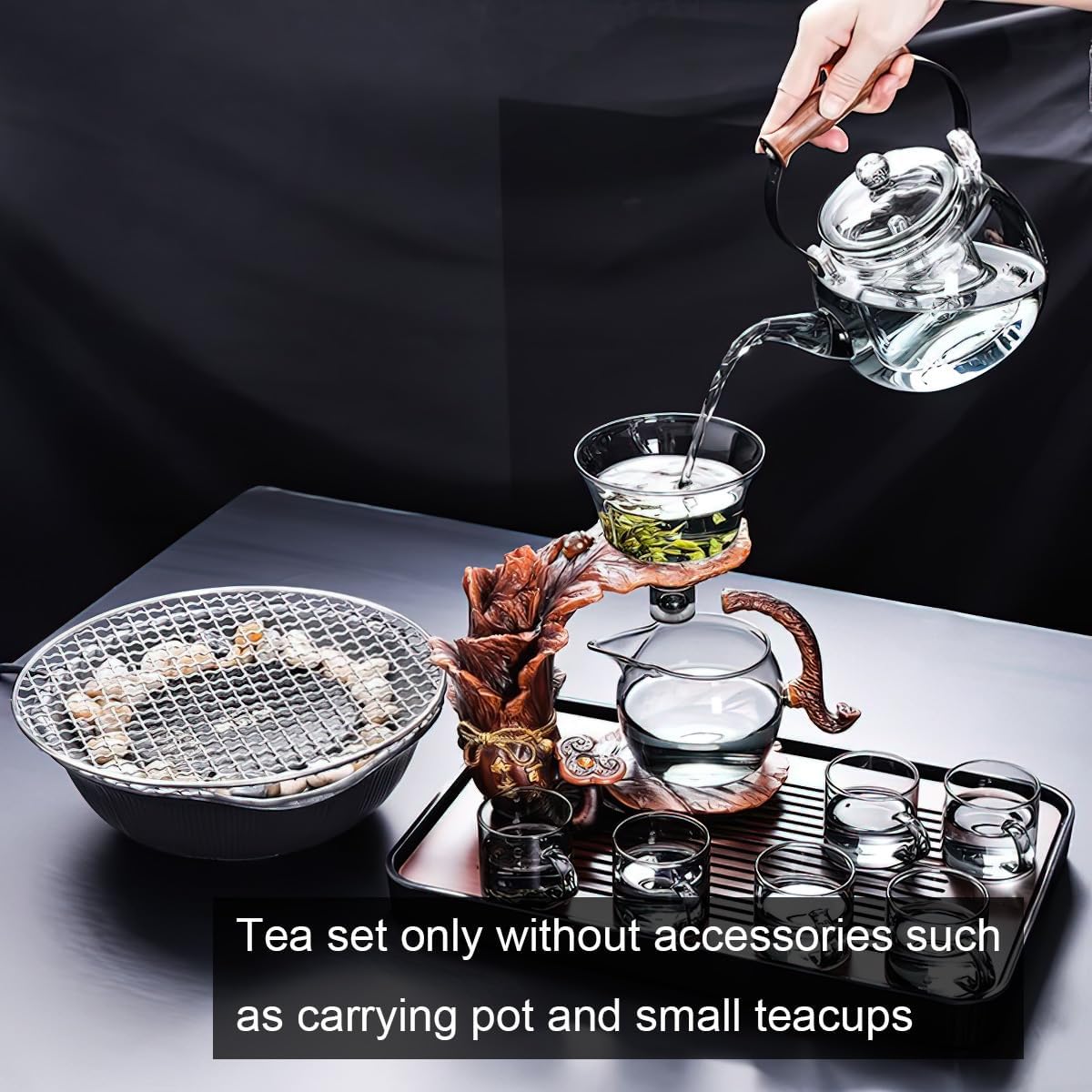 Semi Automatic Drip TeaPot, Heat Resistant Magic Teapot Set, Home Lazy ...