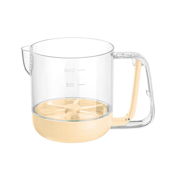 Semi-Automatic Egg Stirring Cup - Multifunctional Kitchen Egg Beater with Measurement Marks, Handheld Mixer for Baking, Eggs, Milk Frothing & Cake Batter - Easy Clean Design