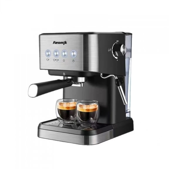 Semi-Automatic Espresso Machine, Pump-Driven Expresso Coffee Machine, Stainless Steel with 1.2-1.8L Removable Water Tank, 30-45s Fast Heating & NTC Temp Control