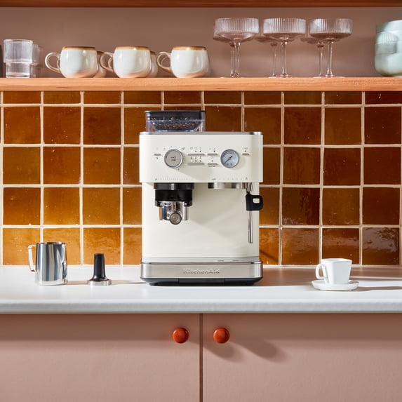 KitchenAid Semi Automatic Espresso Machine with Burr Grinder, KES6551