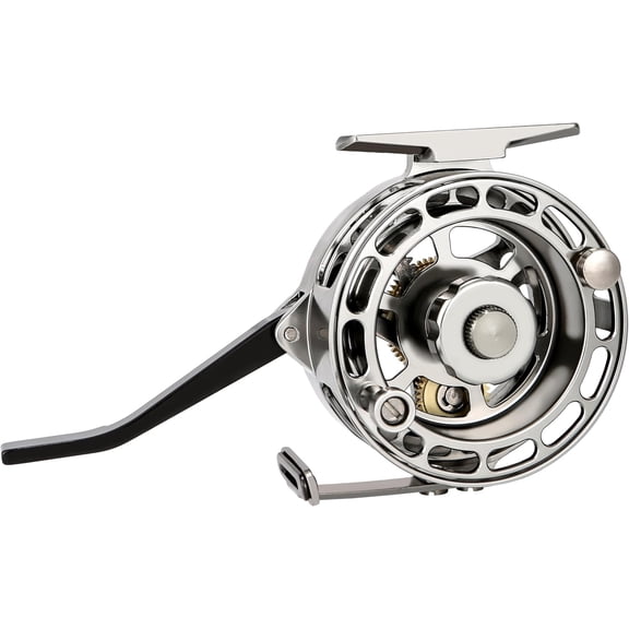 Semi-Automatic Fly Fishing Reel, Quick Line Retrieval, Adjustable Drag, Quick Spool Removal, for Freshwater Lake Stream Pond Fishing, CNC Machined Aluminum