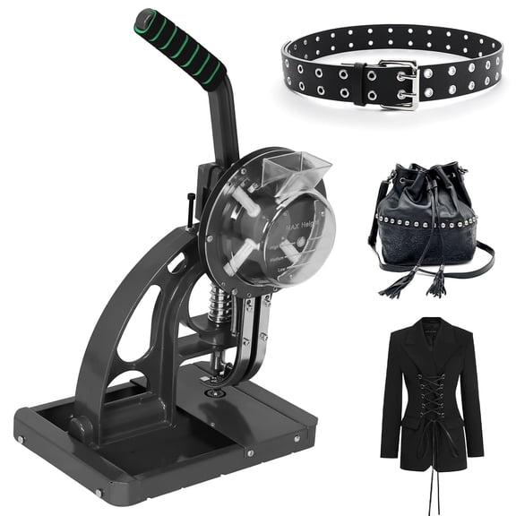 Automatic Eyelet Feeding Machine (5/16" 10mm) Grommet Machine, Heavy Duty Hand Eyelet Tool Grommet Tool Without Button Accessories for Banner, Awning, Leather, Poster DIY Projects