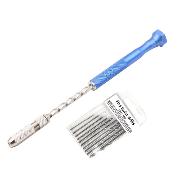 Semi Automatic PinHand Twist Drill Hole Punch 10pcs Mini Twist Drill Bits for Resin Art Crafts Jewelry Making