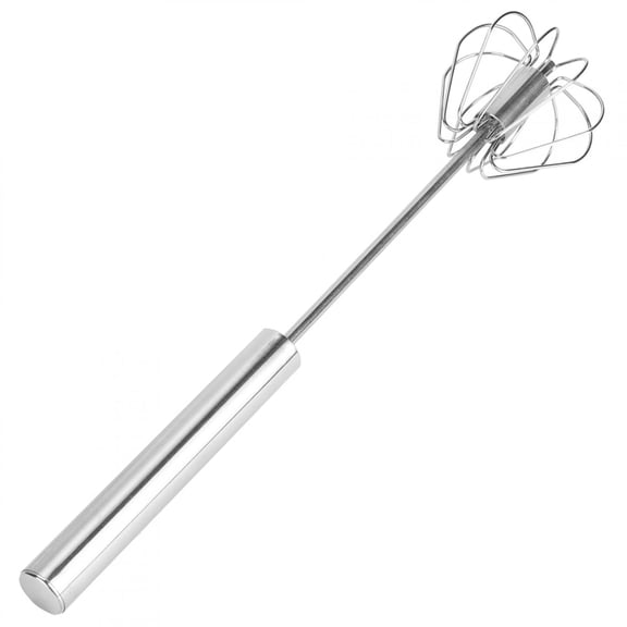 Semi Automatic Stainless Steel Hand Press Egg Beater Blender Manual Whisk for Mixing Whisking and Frothing 12.0 inches / 30.5 cm