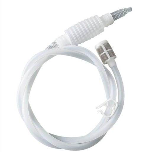 Semi-Automatic Wine Siphon and Filter Kit for Home Brewing with Silicone Tube and Screen in Gray