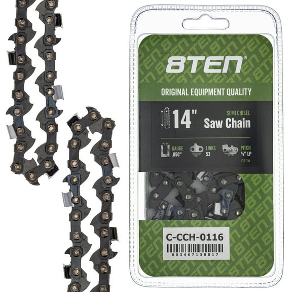 Semi Chisel Chainsaw Chain 14 inch .050 3/8 LP 53DL for Homelite Shindaiwa Worx 810-CCC2338H