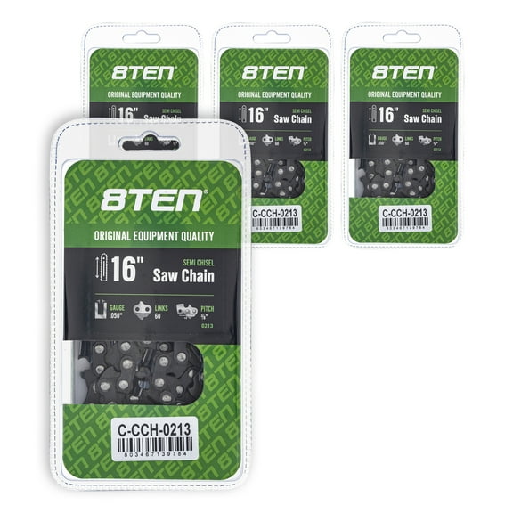 Semi Chisel Chainsaw Chain 16 inch .050 3/8 60DL for Husqvarna Stihl 4 Pack 810-CCC2435H