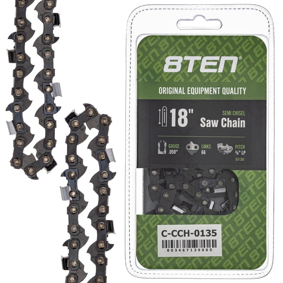 Semi Chisel Chainsaw Chain 18 inch .050 3/8 LP 66DL for Echo Stihl Poulan 810-CCC2357H