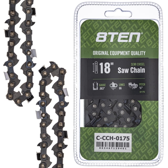 Semi Chisel Chainsaw Chain 18 inch .063 3/8 Pitch 66DL for Stihl MS260 ...