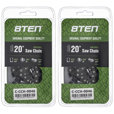 Semi Chisel Chainsaw Chain 20 inch .050 .325 80DL for Husqvarna Craftsman 2 Pack 810-CCC2268H