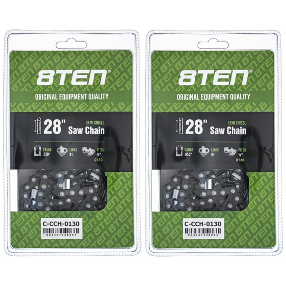 Semi Chisel Chainsaw Chain 28 inch .050 3/8 91DL for Stihl MS440 MS660 2 Pack 810-CCC2352H
