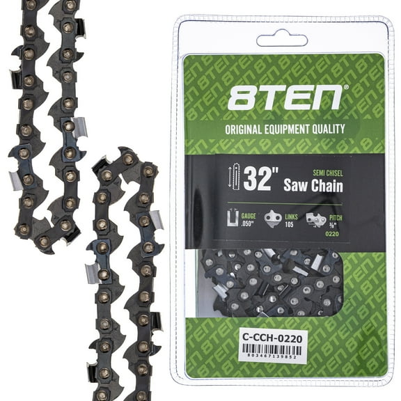 Semi Chisel Chainsaw Chain 32 inch .050 3/8 105 DL for Echo Husqvarna Jonsered 810-CCC2442H