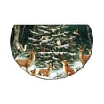 thumbnail image 1 of Semi-Circular Christmas Door Mat- Polyester Absorbent Entryway Rug for Kitchen, Porch & Mudroom Use, 1 of 5