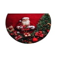 thumbnail image 1 of Semi-Circular Christmas Door Mat with Backing- Polyester Absorbent Entryway Rug for Kitchen, Porch & Mudroom, 1 of 5