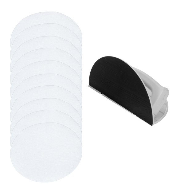Semi-Circular Corner Sanding Block with Self-Adhesive Pad - Professional Drywall Sanding Tool for Internal Angles & Tight Spaces,D