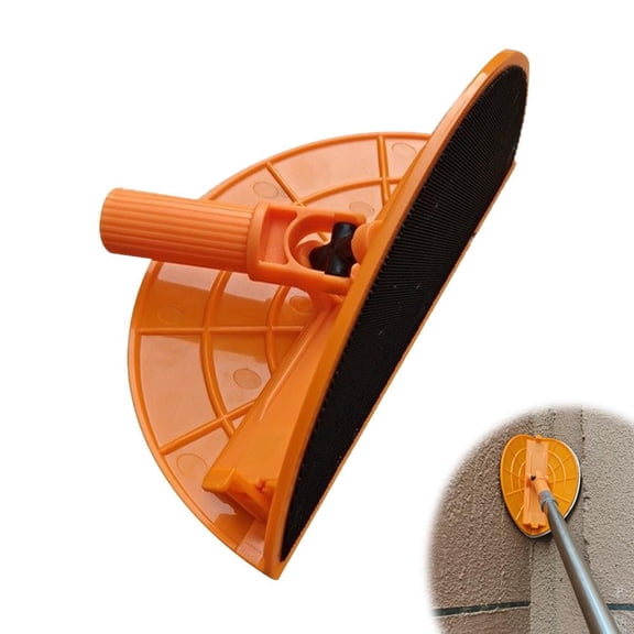Semi Circular Drywall Corner Sander, Putty Polishing Tool Angle Grinding Tool for Smoothing Professional Sturdy for Cleaning, Orange