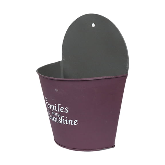 Semi Circular Wall Hanging Railing Flower Iron Pots Baskets Compatible for Balcony Fence Garden Outdoor Indoor