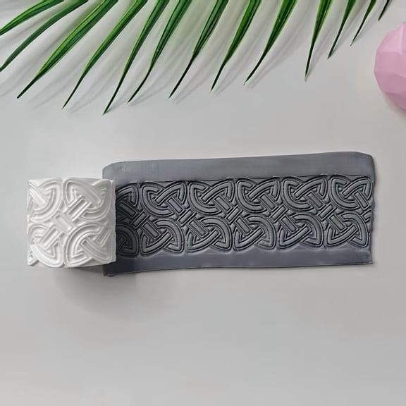 Semi-Circular Weaving Texture Roller for Pottery and Clay - Enhance Your Creative Projects