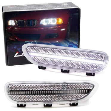 Clear Lens Front Bumper Side Marker Lights For BMW E46 Coupe (00-03) & M3 (01-06)