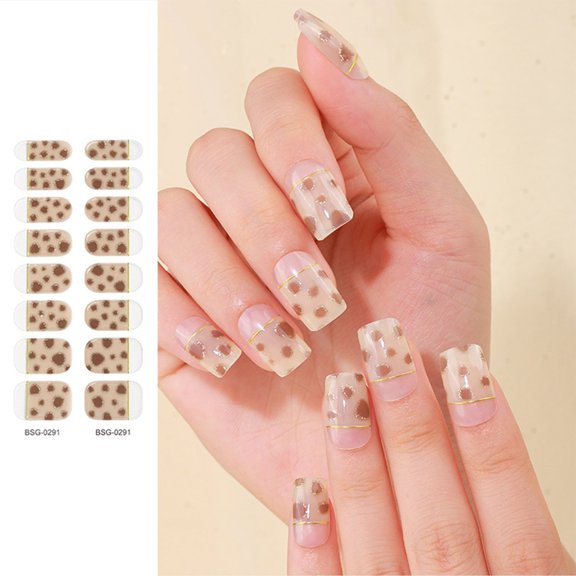 Semi Cured Gel Nail Polish Strips Gel Nail Sticker/Wraps (16Extra-Long Sticker)