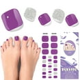 thumbnail image 1 of DUKASOU Toenail Stickers-Semi Cured Gel Toenail Strips-Violet, Long Lasting DIY Salon Nail Art Stickers Kit for Adults, 26 Count, 1 of 7