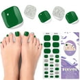 thumbnail image 1 of DUKASOU Toenail Stickers-Semi Cured Gel Toenail Strips-Forest Green, Long Lasting DIY Salon Nail Art Stickers Kit for Adults, 26 Count, 1 of 7