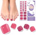 thumbnail image 1 of DUKASOU Toenail Stickers-Semi Cured Gel Toenail Strips-Pink Rouge Button, Long Lasting DIY Salon Nail Art Stickers Kit for Adults, 26 Count, 1 of 7