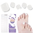 thumbnail image 1 of DUKASOU Nail Strips-Semi Cured Gel Toenail Strips (32Pcs), Salon DIY Solid Color Toenail Stickers, Long Lasting Nail Art Stickers Kit for Adults, Glistening White Snow, 1 of 7