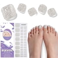 thumbnail image 1 of DUKASOU Nail Strips-Semi Cured Gel Toenail Strips (32Pcs), Salon DIY Solid Color Toenail Stickers, Long Lasting Nail Art Stickers Kit for Adults, Glistening Waves, 1 of 7