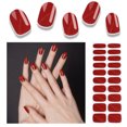 thumbnail image 1 of Semi Cured Gel Nail Wraps,20 Pcs Gel Nail Polish Strips for Salon-Quality Manicure Set,Long Lasting,Easy to Apply & Remove with Nail File & Wooden Cuticle Stick(Cat Eye Red), 1 of 8