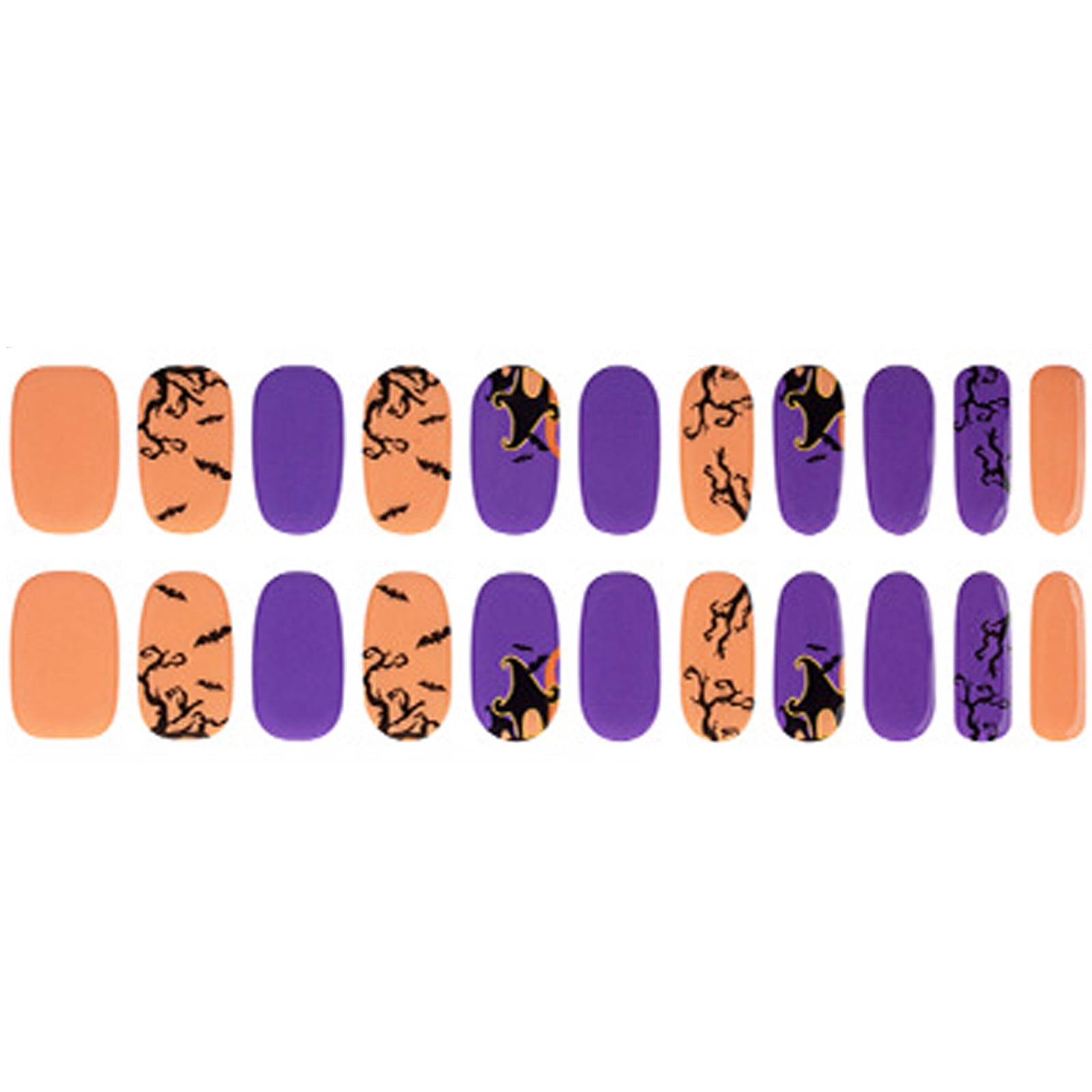 Semi Cured Gels Nails Strips Halloween Nails Stickers Nails Polish