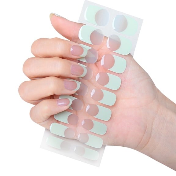 Semi Cured Nails Polish Wraps French Gel Nails Stickers Full Wraps Gradient Gel Strips Nails Decoration