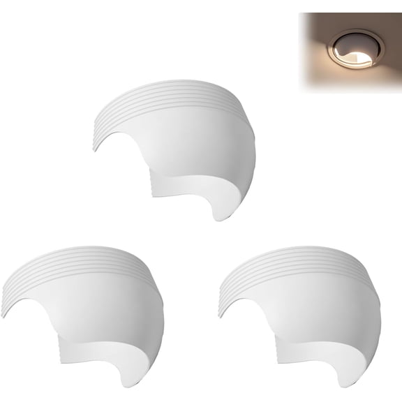 Semi Dome Recessed Light Deflector Shade, Compatible with 5.8in Ceiling Lights, Light Diffuser Cover, Glare Reducing Lamp Shade for Home Lighting, 3PCS
