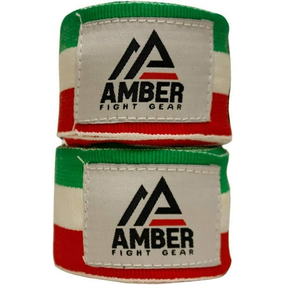 Semi Elastic Professional 180” Hand Wraps with Hook and Loop Closure for Boxing Kickboxing Muay Thai MMA for Men and Women – 1 Pair (Mexico)