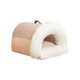 thumbnail image 1 of Semi-Enclosed Calming Pet House, Portable Plush Pet Bed with Handle & Non-Slip Bottom, Small Dogs and Cats Pet, 1 of 6