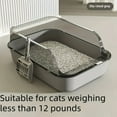 thumbnail image 1 of Semi-Enclosed Cat Litter Box Thickening Splash Proof and Easy Clean Toilet with Cat Litter Shovel Plastic Cleaning Cats Box, 1 of 9