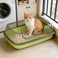 thumbnail image 1 of Semi-Enclosed High Bar Cat Litter Box with Splash-Proof Design and Cats Shovel Suitable for Home Cats, Odor Control, and Easy Cleaning, 1 of 6