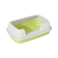 thumbnail image 1 of Semi Enclosed High Side Litter Box, Splash Proof Cat Toilet, Anti Scatter Kitty Pan, Plastic Self Cleaning Box, for Home Cat Use, Includes Scoop Accessory, 1 of 6