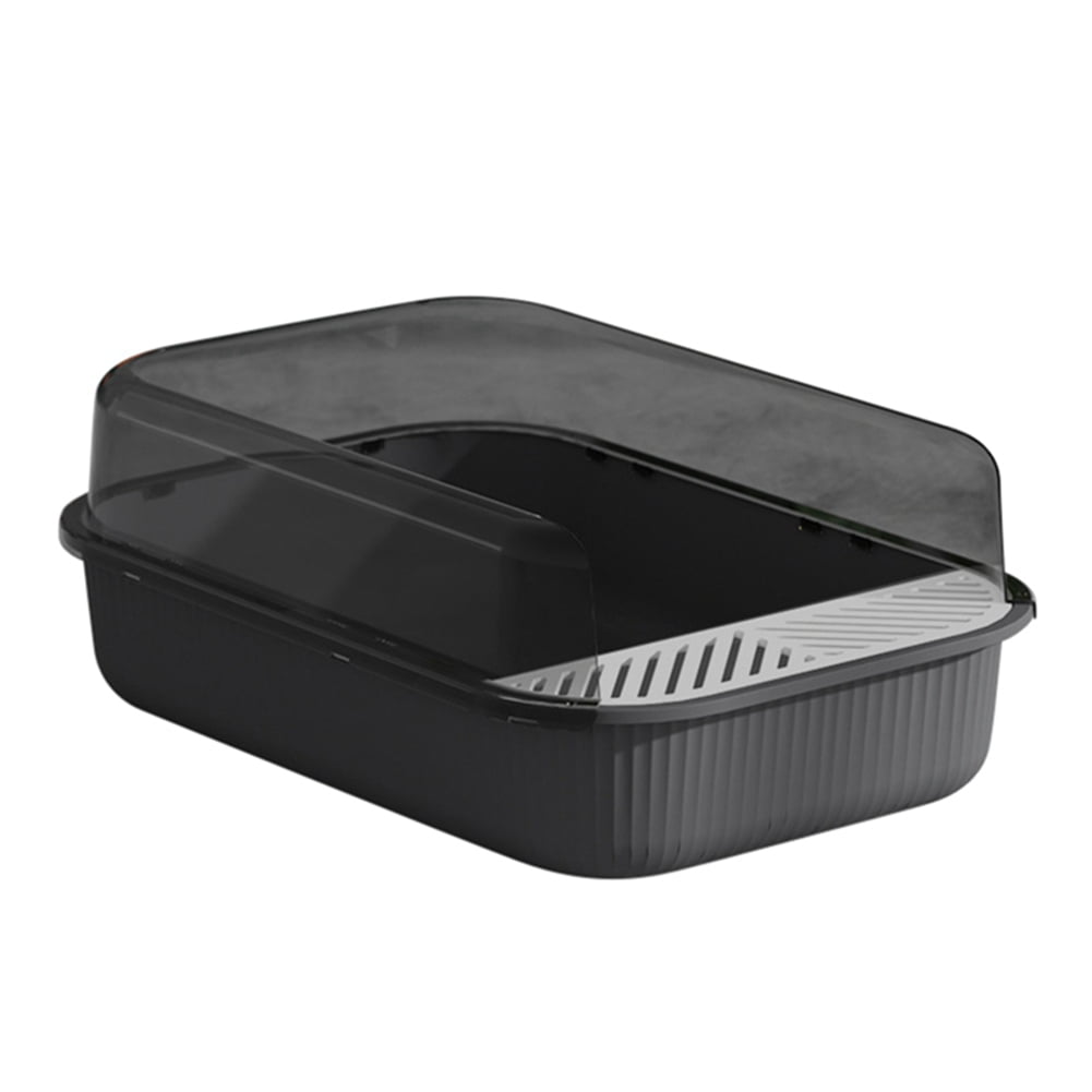 Semi-Enclosed Large Litter Box for Cats,Top Entry,High Sided, Non-Sticky,Anti-Urine Leakage,Easy to Clean Essential for Pet Home
