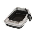thumbnail image 1 of Semi-Enclosed Litter Box with High Side Walls and Splash-Proof Design, Leak-Resistant Plastic Cat Litter Box, Easy-Clean, Includes Litter Scoop and Hanging Hook for Convenient Scooping, 1 of 6