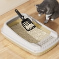 thumbnail image 1 of Semi-Enclosed Litter Box for Cats, High Sides Splash Proof, Large Size with Scoop Included, Easy Clean Litter Pan for Multiple Cats, 1 of 5