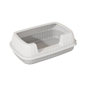Semi-Enclosed Litter Box with High Sides and-Proof for Indoor Cats with Easy Clean Features and Odor Control