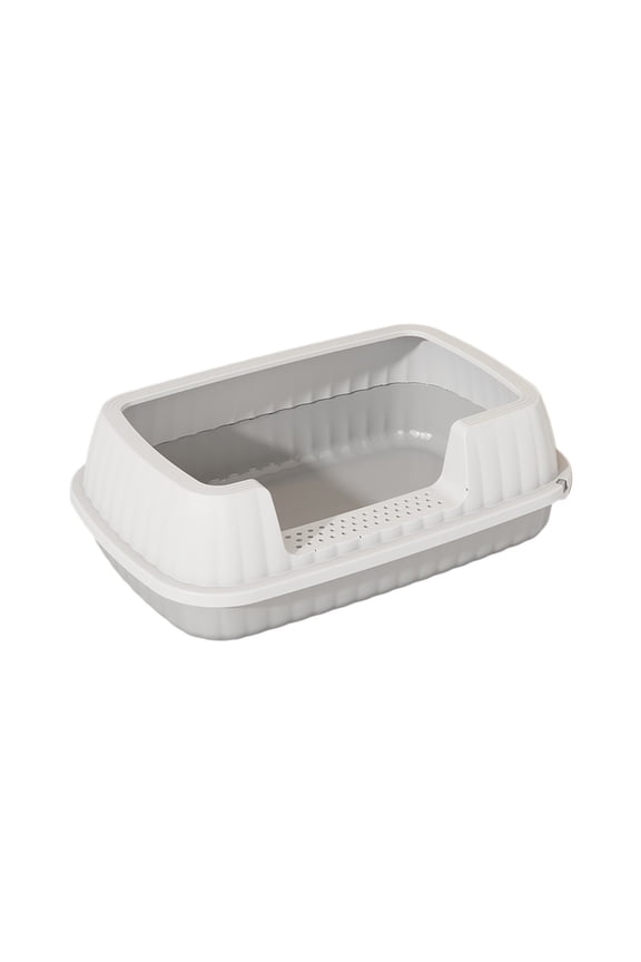 Semi-Enclosed Litter Box with High Sides and-Proof for Indoor Cats with Easy Clean Features and Odor Control