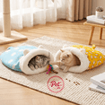 thumbnail image 1 of Semi-Enclosed Pet Sleeping Bag Bed for Cat Puppy, Non-Slip Bottom Warm Cute Pet Bed Blanket, Indoor Soft Plush Cozy Pet Nest, All Season Washable Easy Cleaning, 1 of 7