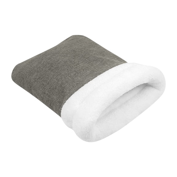 Semi-Enclosed Pet Sleeping Bag, Winter Thick Warm Pet Bed Cat House Deep Sleep Kennel for Cats and Small Dogs (37*46cm)