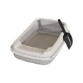 thumbnail image 1 of Semi Enclosed Splash Proof Kitten Litter Box, Pet Poop Toilet with Matching Litter Shovel, Low Entry Cat Litter Basin, Easy Clean Indoor Pet Supplies for Young Kitten Daily Potty Use-(Gray), 1 of 5